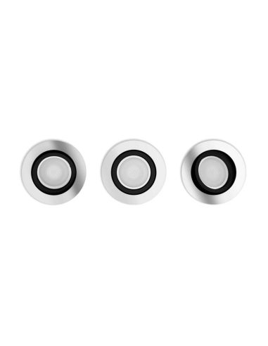 Pack de 3 focos inteligentes Centura aluminio Philips Hue detalle producto| LeonLeds