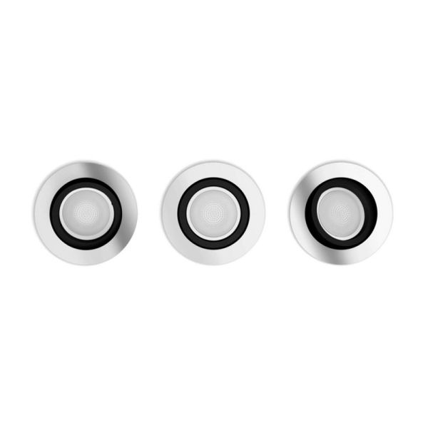 Pack de 3 focos inteligentes Centura aluminio Philips Hue detalle producto| LeonLeds