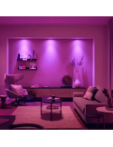 Pack de 3 focos inteligentes Centura aluminio Philips Hue encendidos| LeonLeds