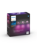 Pack de 3 focos inteligentes Centura aluminio Philips Hue caja producto| LeonLeds