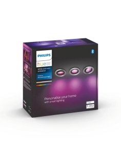 Pack de 3 focos inteligentes Centura aluminio Philips Hue| LeonLeds 2