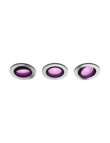 Pack de 3 focos inteligentes Centura aluminio Philips Hue| LeonLeds