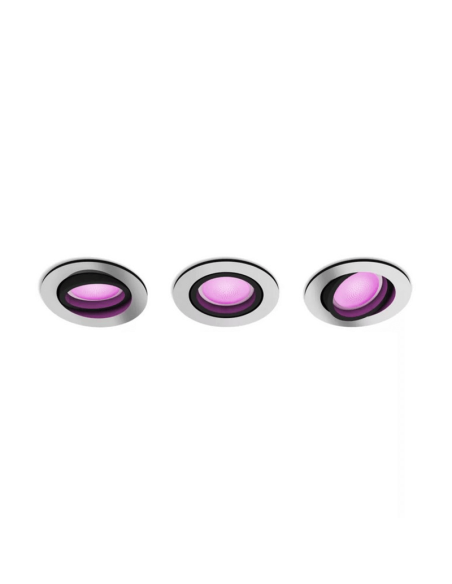 Pack de 3 focos inteligentes Centura aluminio Philips Hue| LeonLeds