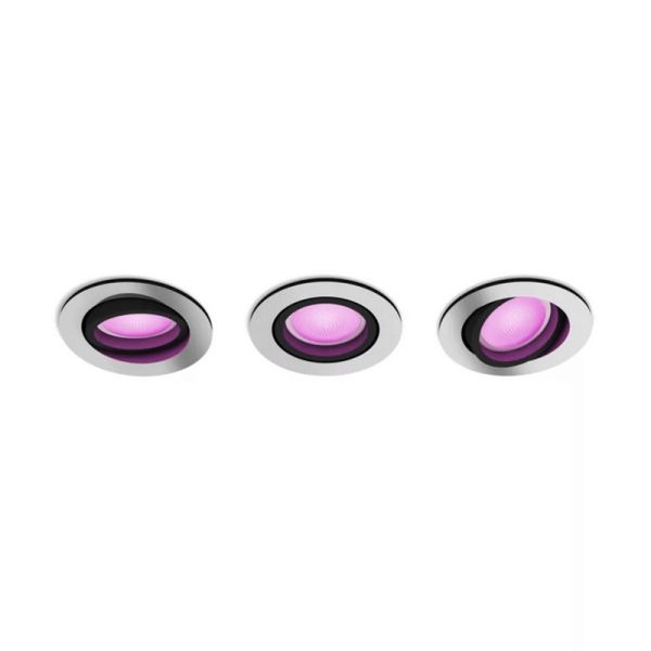 Pack de 3 focos inteligentes Centura aluminio Philips Hue| LeonLeds