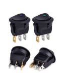 Interruptor negro con Luminoso para instalar en panel 20A 12v Monopolar Agropar | LeonLeds