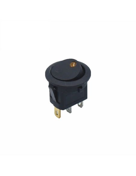 Interruptor negro con Luminoso Ambar para instalar en panel 20A 12v Monopolar Agropar | LeonLeds