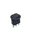 Interrupteur avec lumière verte pour installation dans un panneau monopolaire Agropar 20A 12v | LeonLeds