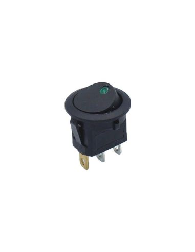 Interruptor con Luminoso Verde para instalar en panel 20A 12v Monopolar Agropar | LeonLeds