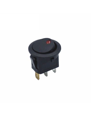 Interruptor com Luz Vermelha para instalação em painel 20A 12v Monopolar Agropar | LeonLeds