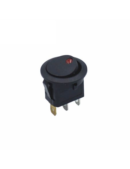 Interruptor con Luminoso Rojo para instalar en panel 20A 12v Monopolar Agropar | LeonLeds
