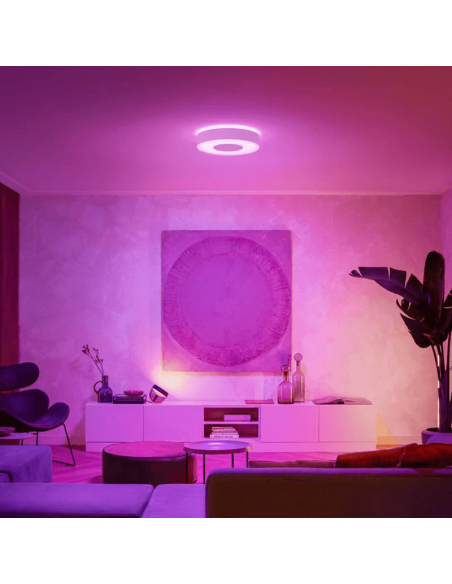 Plafón de techo LED inteligente Philips Hue Infuse M blanco foto ambiente