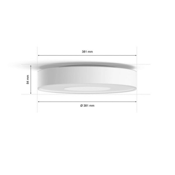 Plafón de techo LED inteligente Philips Hue Infuse M blanco medidas producto
