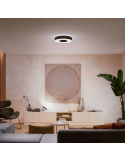 Plafón de techo LED inteligente Philips Hue Infuse M negro luz cálida en salón