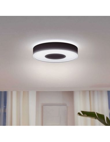 Plafón de techo LED inteligente Philips Hue Infuse M negro luz cálida