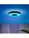 Plafón de techo LED inteligente Philips Hue Infuse M negro luz noir