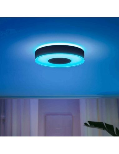 Plafón de techo LED inteligente Philips Hue Infuse M negro luz noir