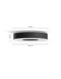Plafón de techo LED inteligente Philips Hue Infuse M negro medidas producto