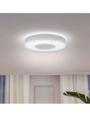 Plafón de techo LED inteligente Philips Hue Infuse L blanco detalle luz blanca