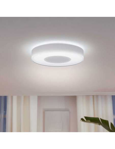 Plafón de techo LED inteligente Philips Hue Infuse L blanco detalle luz blanca