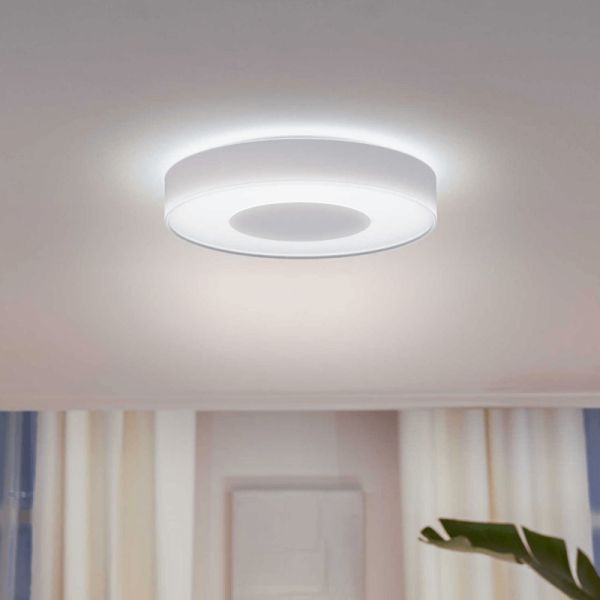 Plafón de techo LED inteligente Philips Hue Infuse L blanco detalle luz blanca