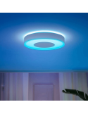 Plafón de techo LED inteligente Philips Hue Infuse L blanco detalle luz azul