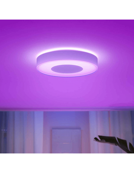 Plafón de techo LED inteligente Philips Hue Infuse L blanco detalle luz rosa