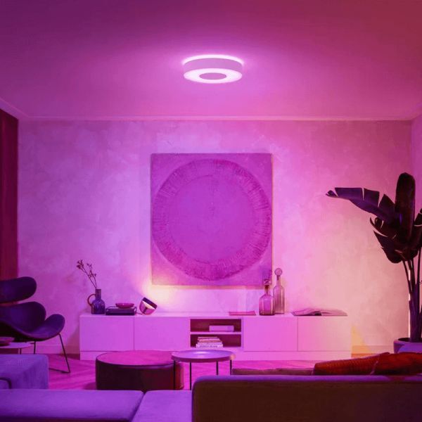 Plafón de techo LED inteligente Philips Hue Infuse L blanco luz rosa