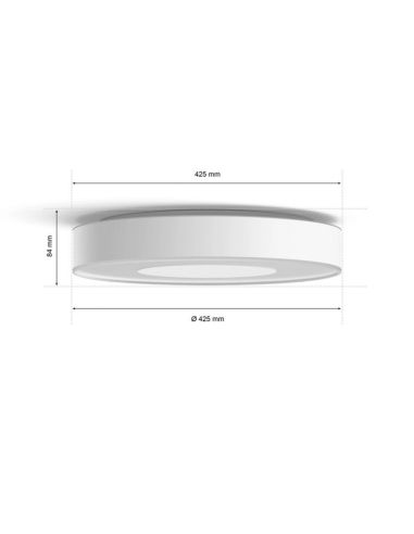 Plafón de techo LED inteligente Philips Hue Infuse L blanco medidas producto