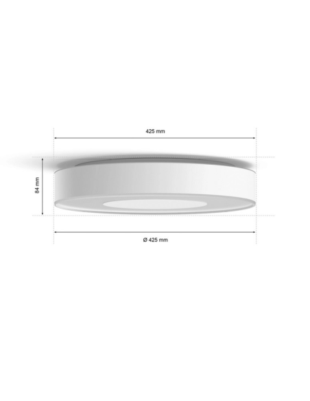 Plafón de techo LED inteligente Philips Hue Infuse L blanco medidas producto