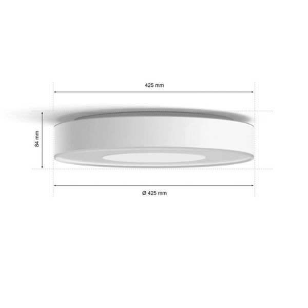 Plafón de techo LED inteligente Philips Hue Infuse L blanco medidas producto