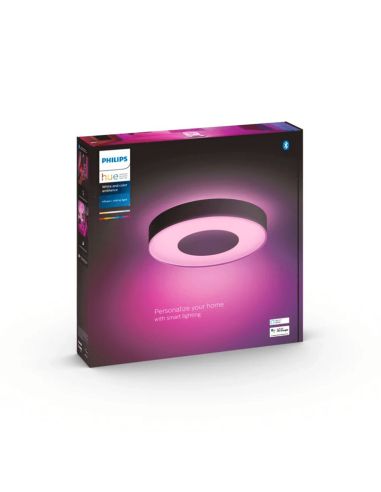 Plafón de techo LED Infuse Grande negro caja producto