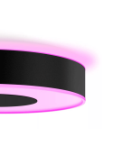 Plafón de techo LED Infuse Grande negro detalle encendido