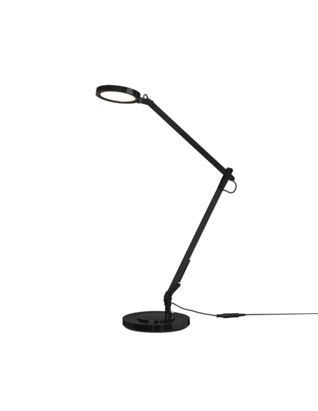 Lámpara de Sobremesa LED Luxa negro mate, 3000K 700Lm con Interruptor táctil y regulable en intensidad
