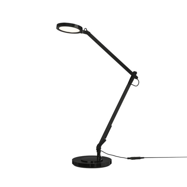Lampe de table LED Luxa noir mat, 3000K 700Lm avec interrupteur tactile et intensité réglable