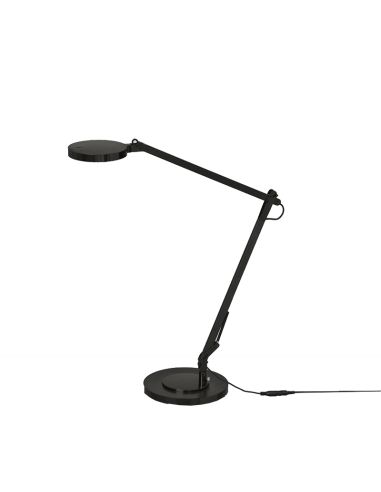 Lámpara de Sobremesa LED Luxa negro mate, 3000K 700Lm con Interruptor táctil y regulable en intensidad detalle