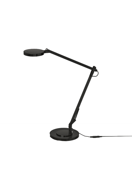Lampe de table LED Luxa noir mat, 3000K 700Lm avec interrupteur tactile et détail d'intensité réglable