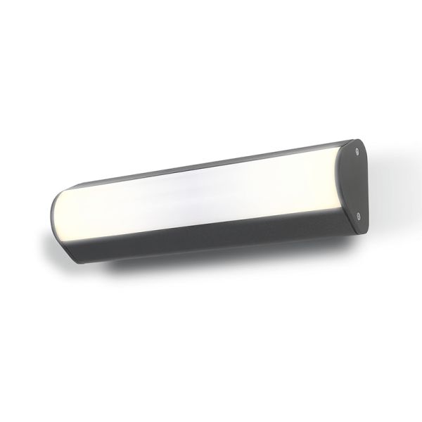 Aplique LED exterior rectangular Aka antracita texturizado, 20K 3000K 1550Lm, IP54