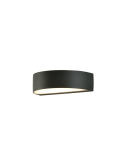 Aplique LED exterior ovalado Aysel antracita texturizado, 5K 3000K 510Lm, IP54