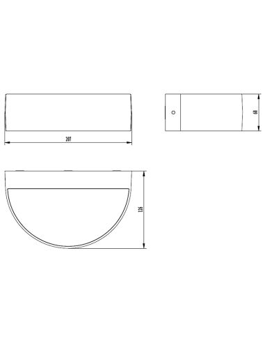 Applique murale d'extérieur LED ovale texturée anthracite Aysel, 5K 3000K 510Lm, dimensions IP54