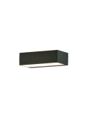 Aplique LED exterior rectangular Draco antracita texturizado, 5K 3000K 630Lm, IP54