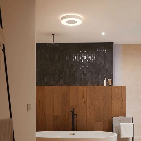 Plafón de techo inteligente Xamento grande blanco luz blanca