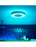 Plafón de techo inteligente Xamento grande blanco luz azul