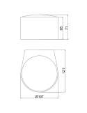 Aplique Pared LED exterior Ania antracita con 1 o 2 luces (arriba y abajo) 3000K 6W  540Lm IP65 medidas