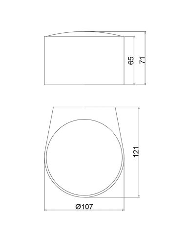 Aplique Pared LED exterior Ania antracita con 1 o 2 luces (arriba y abajo) 3000K 6W  540Lm IP65 medidas
