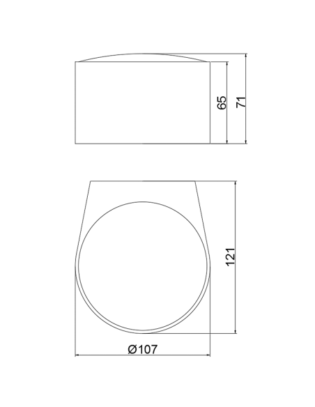 Aplique Pared LED exterior Ania antracita con 1 o 2 luces (arriba y abajo) 3000K 6W  540Lm IP65 medidas