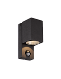 Aplique LED exterior orientable con sensor de movimiento Cala gris oscuro cuadrado 3000K 5,6W 610Lm IP54 detalle