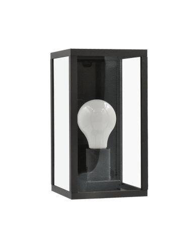 Applique murale d'extérieur LED Cube anthracite pour ampoule E27 15W IP54