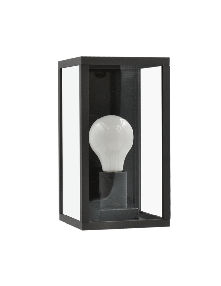 Applique murale d'extérieur LED Cube anthracite pour ampoule E27 15W IP54