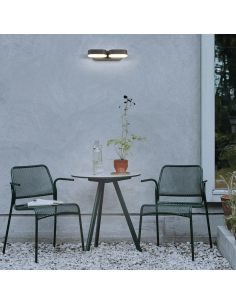 Aplique exterior LED 2 Luces Kansas negro 3000K 2x5,5W 800Lm IP54 2