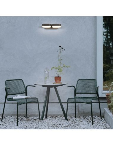 Aplique exterior LED 2 Luces Kansas negro 3000K 2x5,5W 800Lm IP54 ambiente